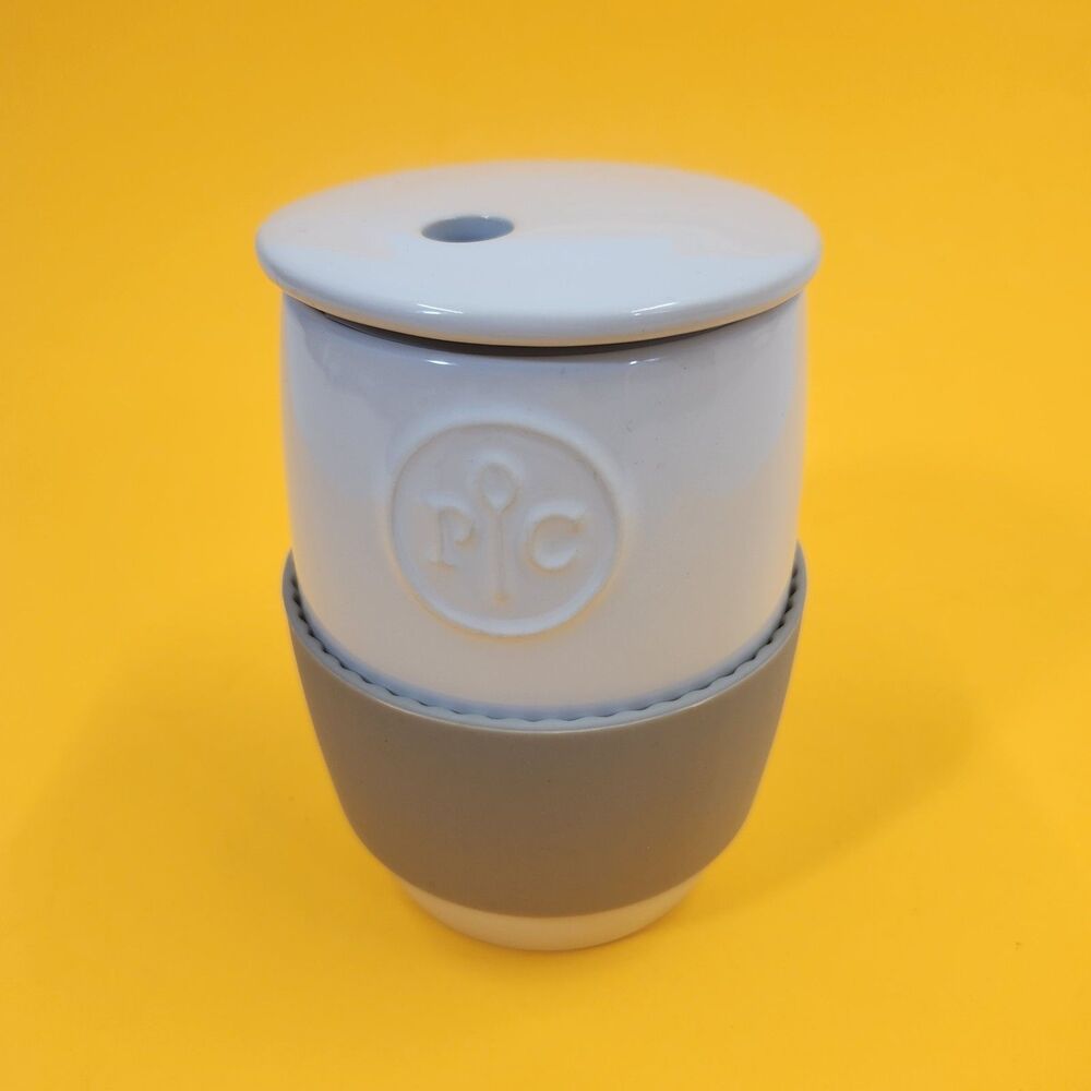 Pampered Chef Microwave Egg Cooker Oatmeal Steamer Ceramic Poacher 19A Stoneware